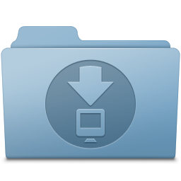 Downloads Folder Blue Icon 256x256 png